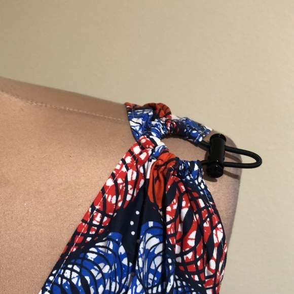 Stella McCartney Dress Size 36 US 2 Blue Red Floral Geometric Print - Picture 3 of 13